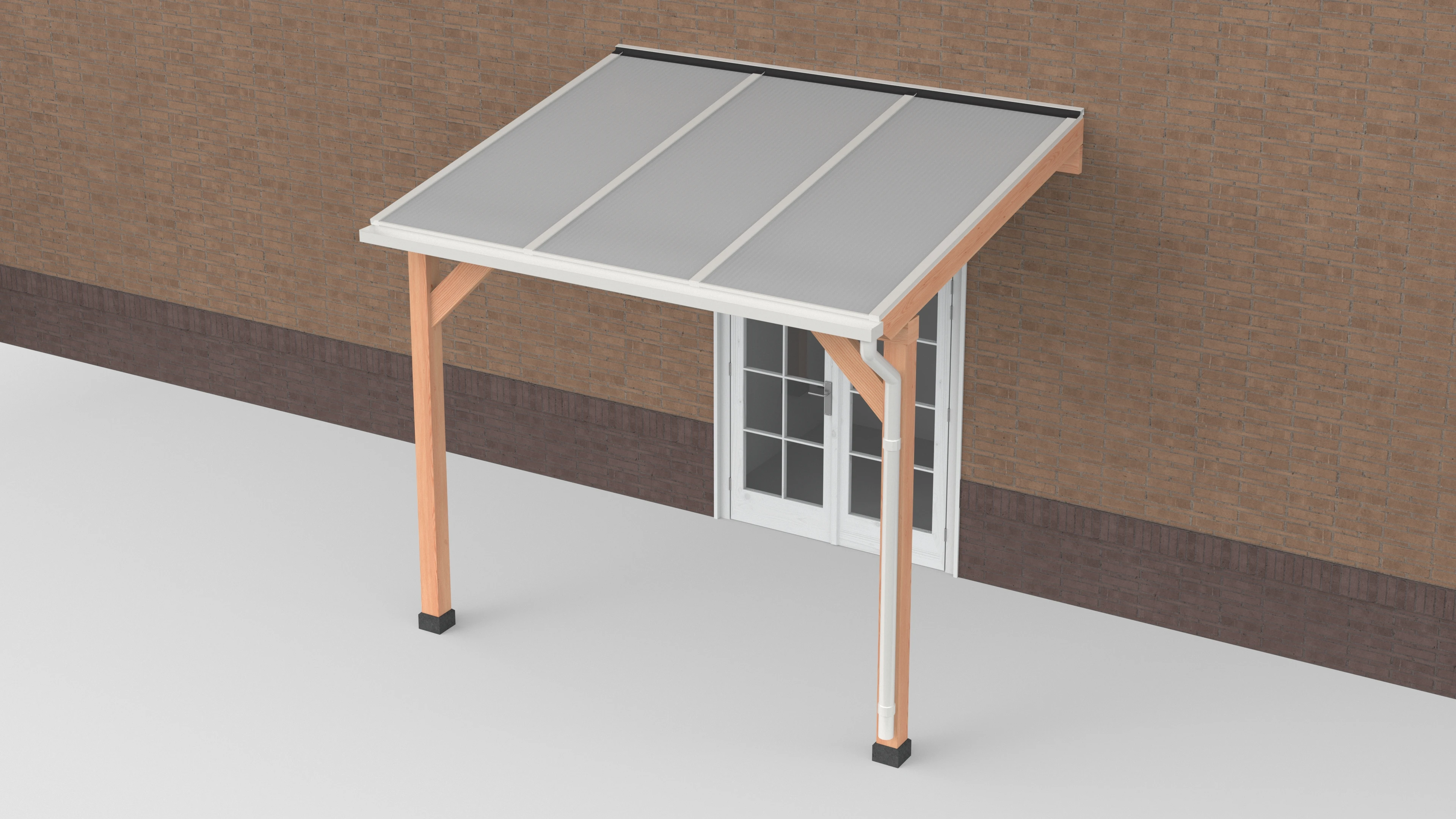 Douglas Terrasoverkapping Geschaafd Wit Polycarbonaat Opaal - 300 x 250 cm - Afbeelding 1